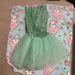 Strapless Green Sequin Dress